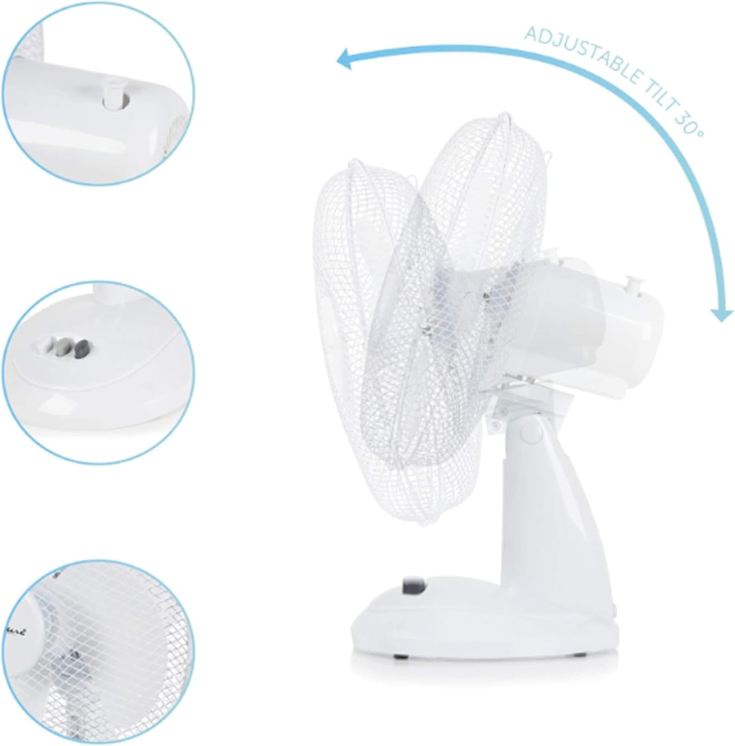 Solouma Essentials 9” Desk Fan with Oscillation