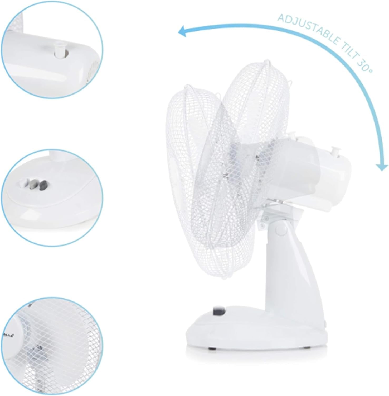 Solouma Essentials 9” Desk Fan with Oscillation